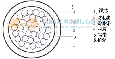 铠装通信电缆型号： HYA53 铠装线缆 铠装通信电缆 HYA53 铠装线缆